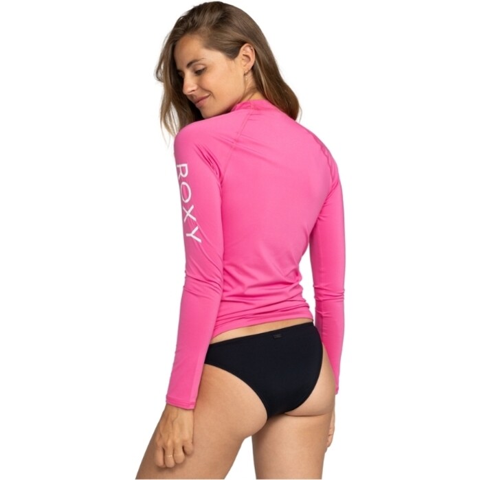 2024 Roxy Femmes Gilet Lycra  Manches Longues Wholehearted ERJWR03547 - Shocking Pink
